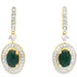 1.06ct Onyx Diamond Dangle Earrings 10KT Yellow Gold by Bids.com