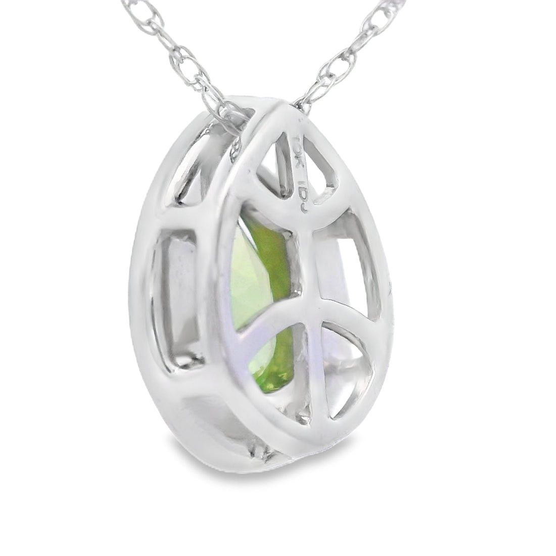 .47ct Peridot Diamond Fashion Pendants 10KT White Gold by Bids.com