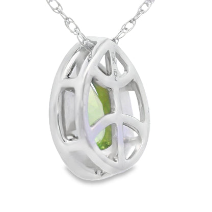 .47ct Peridot Diamond Fashion Pendants 10KT White Gold by Bids.com