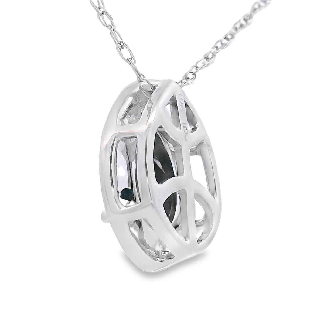 .03ct Onyx Diamond Fashion Pendants 10KT White Gold by Bids.com