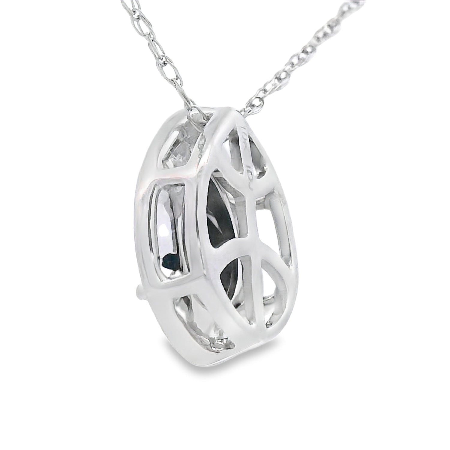 .03ct Onyx Diamond Fashion Pendants 10KT White Gold by Bids.com