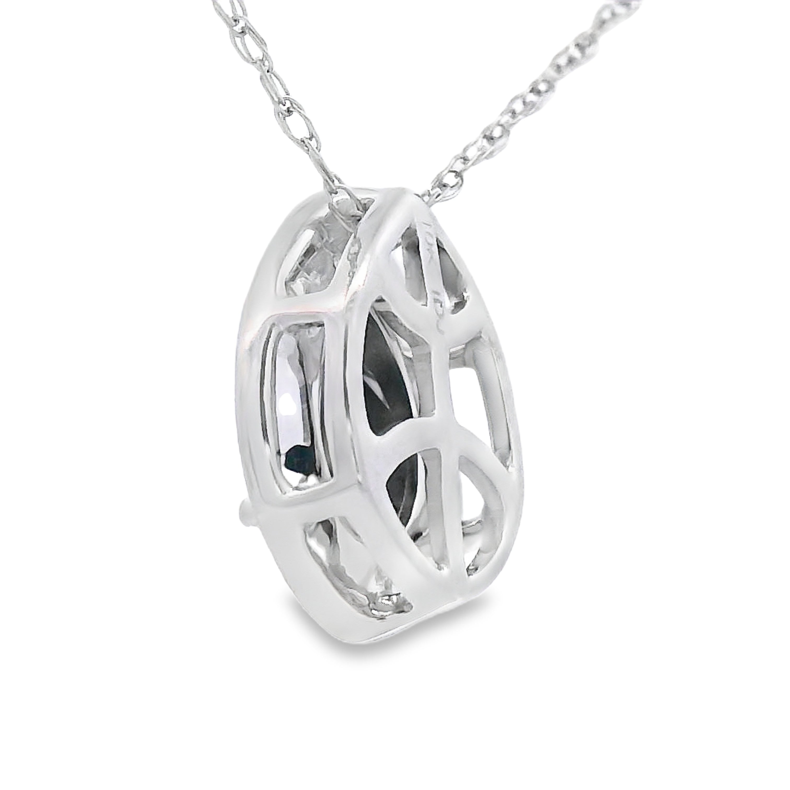 .03ct Onyx Diamond Fashion Pendants 10KT White Gold by Bids.com