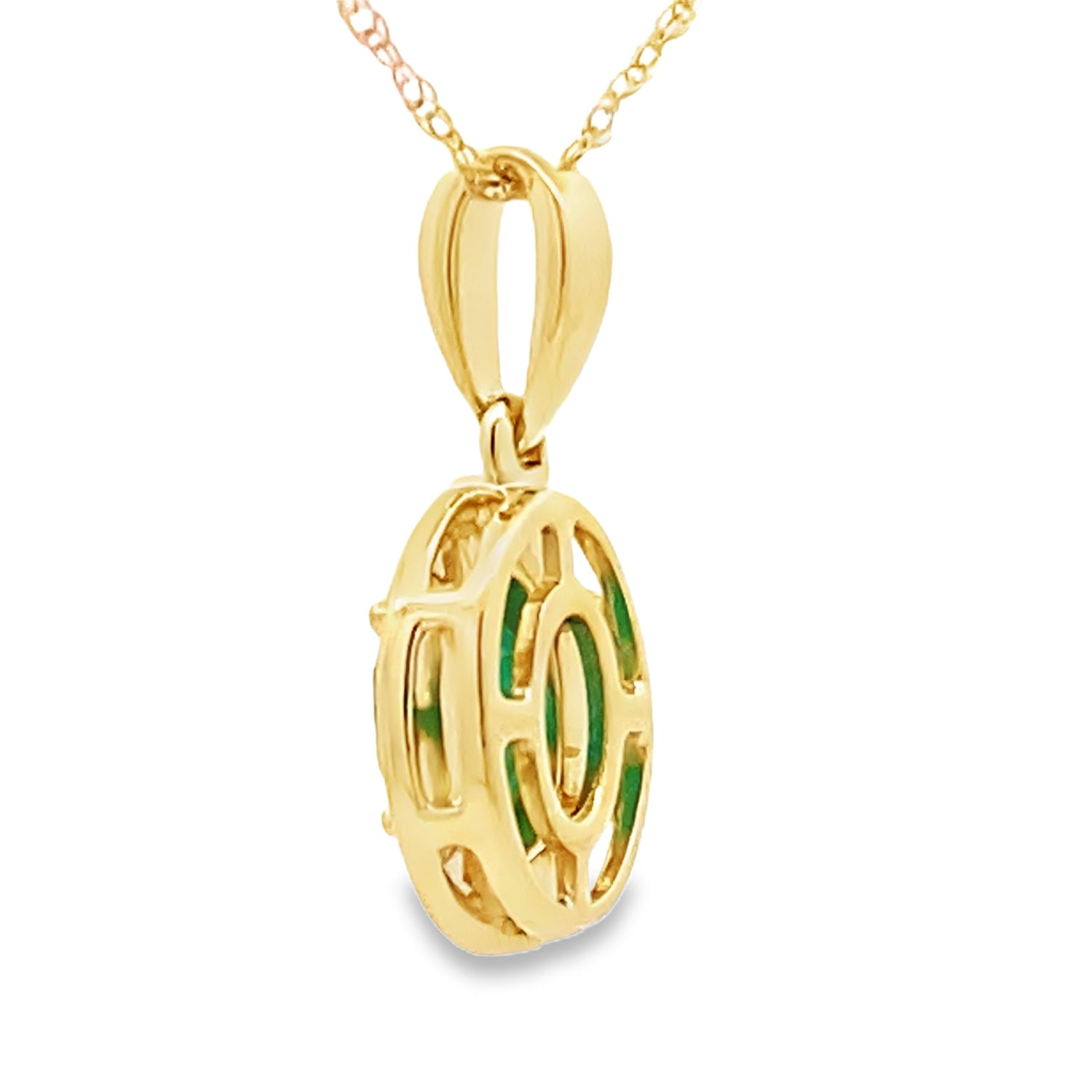 Chalcedony Diamond Fashion Pendants 10KT Yellow Gold by Bids.com