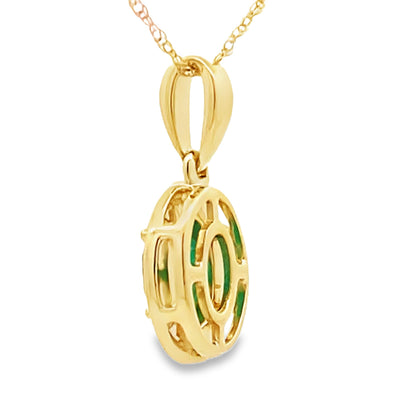 Chalcedony Diamond Fashion Pendants 10KT Yellow Gold by Bids.com