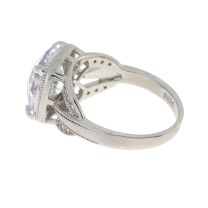 Natural Cubic Zirconium Ring Sterling Silver by Bids.com