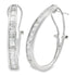 Genuine 1.00ct Diamond Hoop Earrings 14KT White Gold by Bids.com