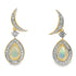 .42ct Opal Diamond Dangle Earrings 10KT Yellow Gold by Bids.com