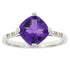 Genuine 1.25ct Amethyst Diamond Ring 10KT White Gold by Bids.com