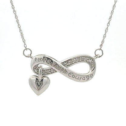 Natural .04ct Diamond Fashion Pendants Sterling Silver by Bids.com
