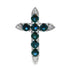 1.68ct Sapphire Cross Religious Pendant 14KT White Gold by Bids.com