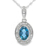London Blue Topaz Fashion Pendants 10KT White Gold by Bids.com