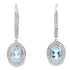 Aquamarine Diamond Dangle Earrings 10KT White Gold by Bids.com