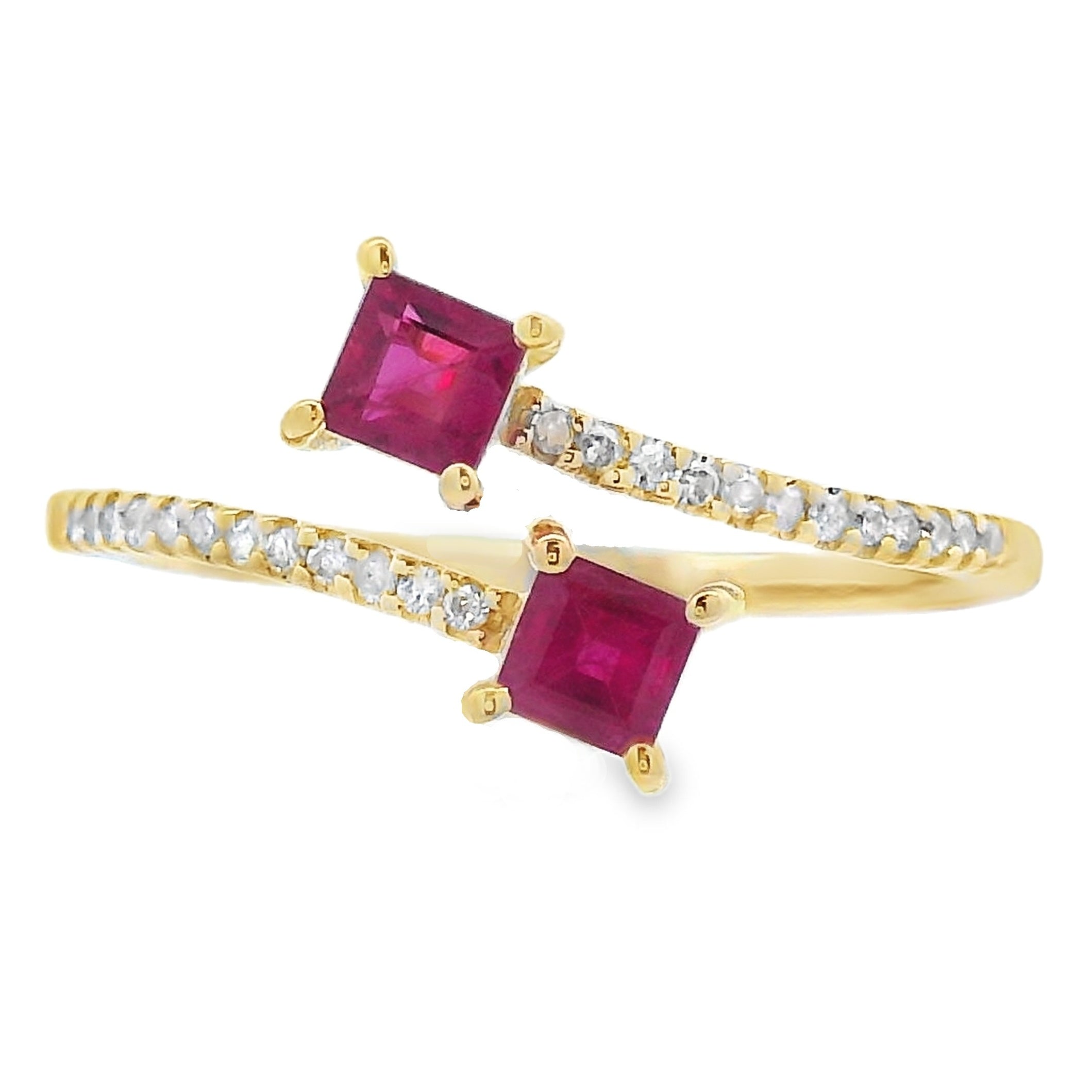 Natural .57ct Ruby Diamond Ring 14KT Yellow Gold by Bids.com