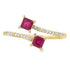 Natural .57ct Ruby Diamond Ring 14KT Yellow Gold by Bids.com