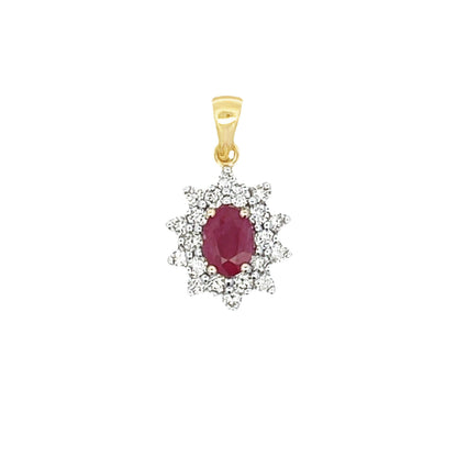 1.65ct Ruby Diamond Fashion Pendants 14KT Yellow Gold by Bids.com