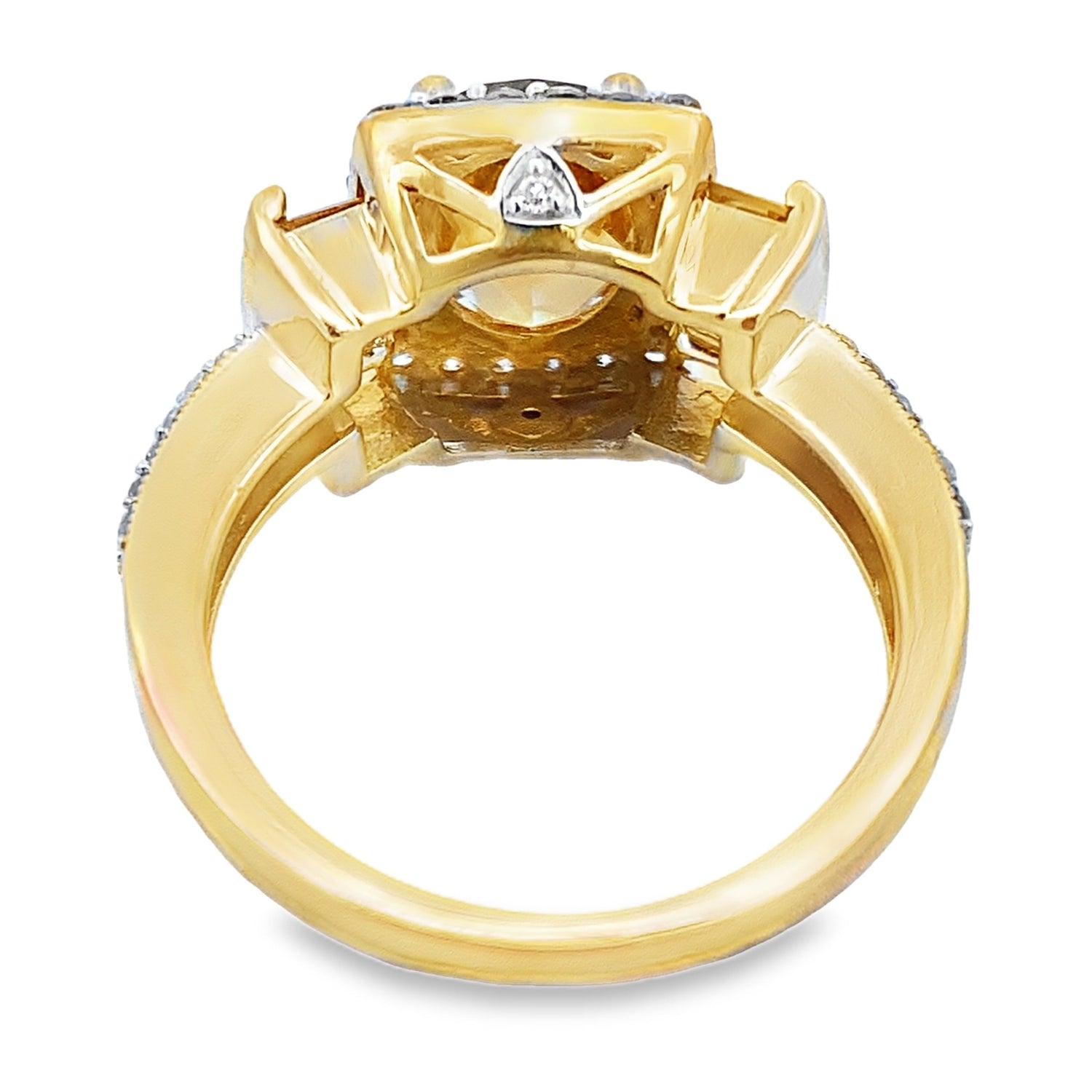 Genuine 2.47ct Citrine Diamond Ring 10KT Yellow Gold by Bids.com