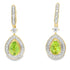 .96ct Peridot Diamond Dangle Earrings 10KT Yellow Gold by Bids.com