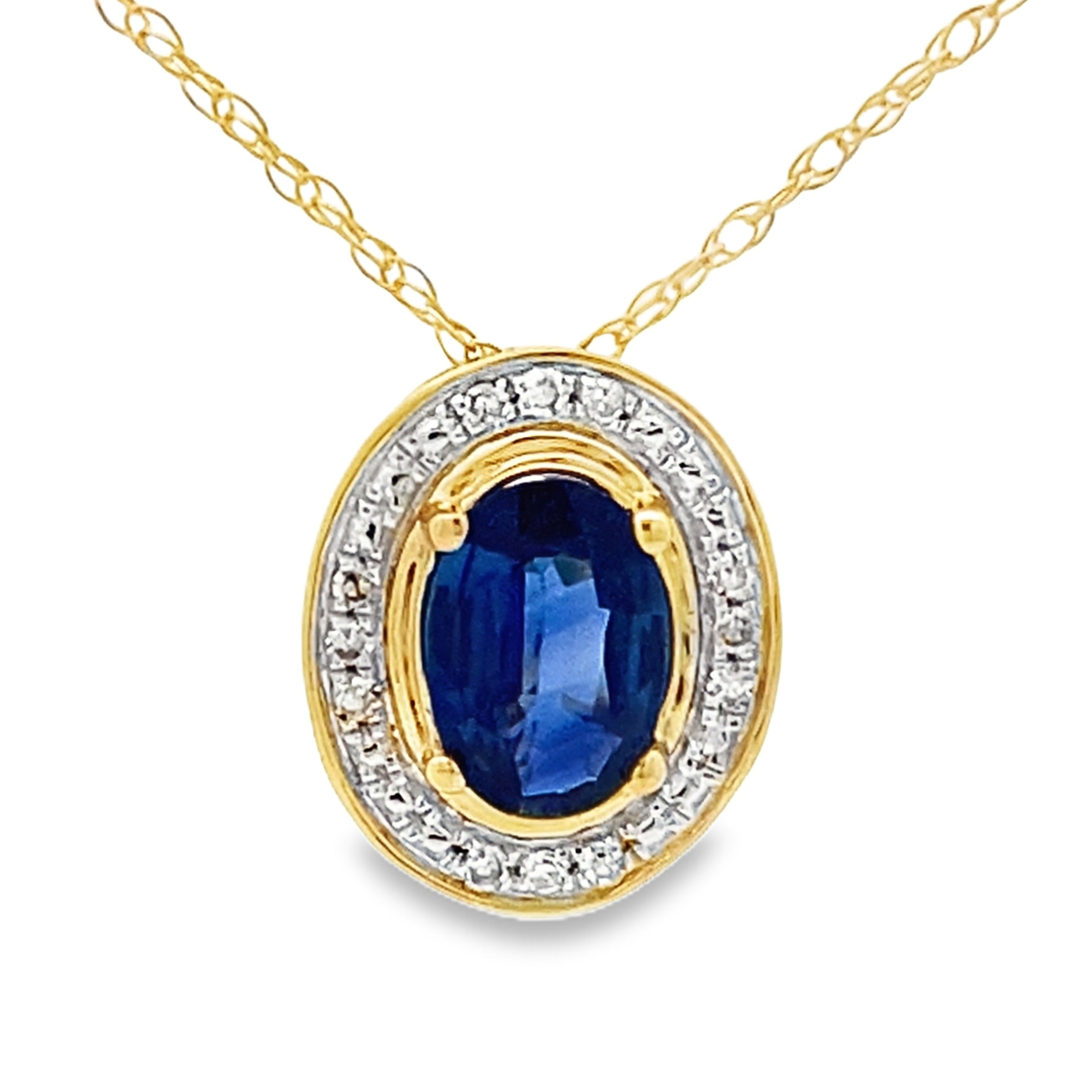 Sapphire Diamond Fashion Pendants 10KT Yellow Gold by Bids.com