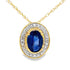 Sapphire Diamond Fashion Pendants 10KT Yellow Gold by Bids.com