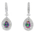 Mystic Fire Topaz Dangle Earrings 10KT White Gold by Bids.com