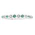 Emerald Diamond stackable band set 14KT White Gold by Bids.com