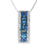 Sapphire Diamond Fashion Pendants 14KT White Gold by Bids.com