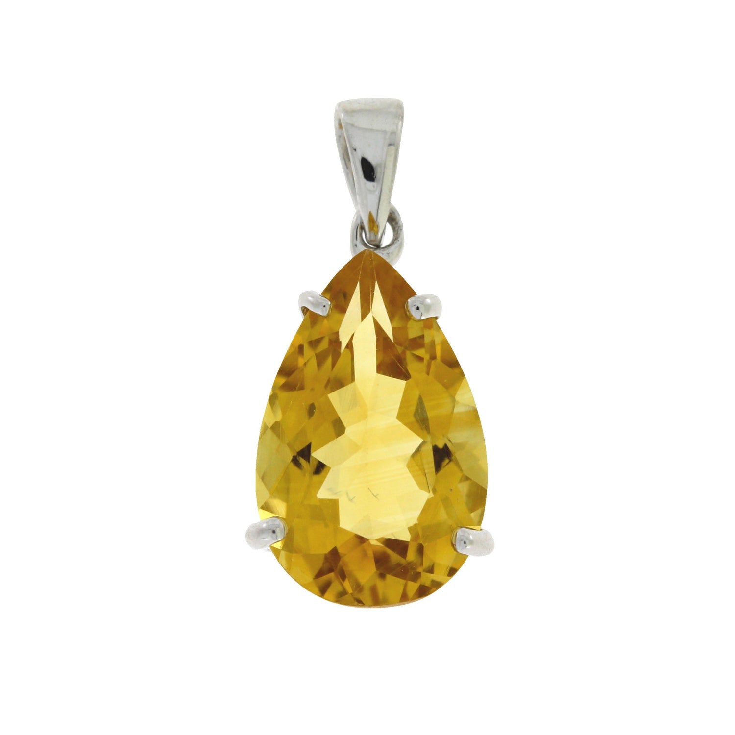 Genuine 3.80ct Citrine Fashion Pendants Sterling Silver by Bids.com