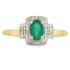 Natural .45ct Emerald Diamond Ring 10KT Yellow Gold by Bids.com