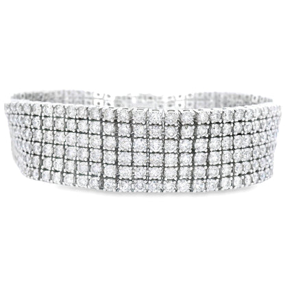 Genuine 20.00ct Diamond Tennis Bracelet 14KT White Gold by Bids.com