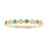 Emerald Diamond stackable band set 14KT Yellow Gold by Bids.com