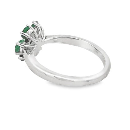 Genuine 1.14ct Emerald Zircon Ring Sterling Silver by Bids.com