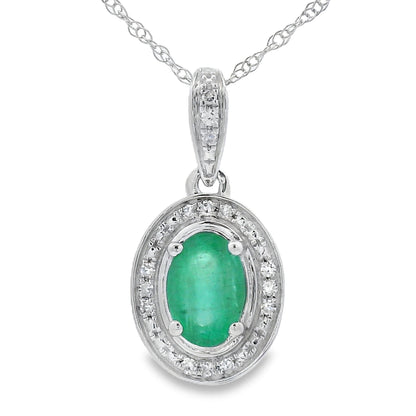.46ct Emerald Diamond Fashion Pendants 10KT White Gold by Bids.com
