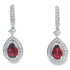 1.06ct Garnet Diamond Dangle Earrings 10KT White Gold by Bids.com