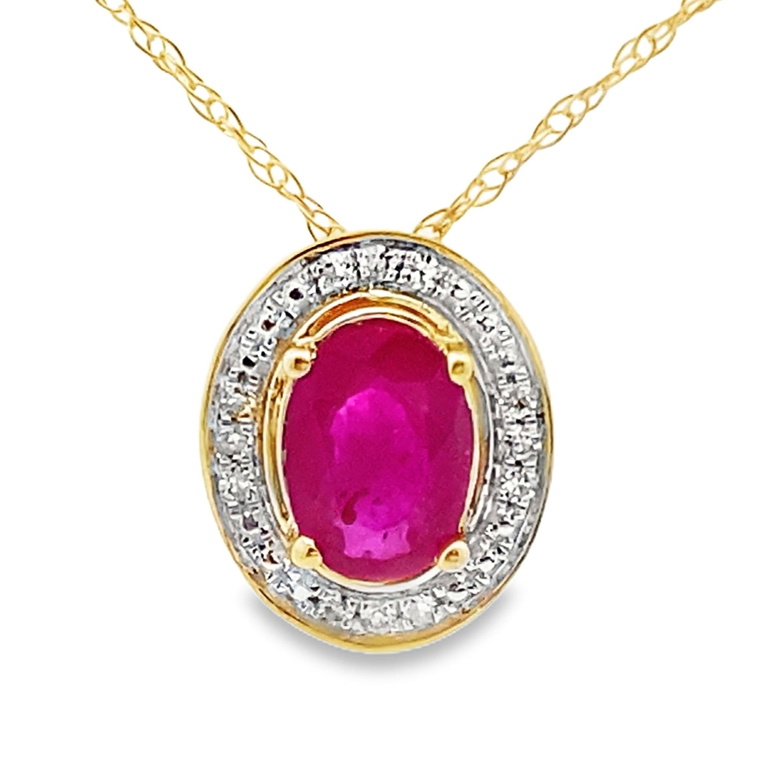 .63ct Ruby Diamond Fashion Pendants 10KT Yellow Gold by Bids.com