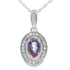 Mystic Fire Topaz Fashion Pendants 10KT White Gold by Bids.com