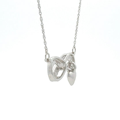 Natural .04ct Diamond Fashion Pendants Sterling Silver by Bids.com