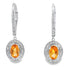 1.04ct Citrine Diamond Dangle Earrings 10KT White Gold by Bids.com