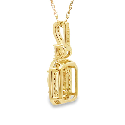 .06ct Opal Diamond Fashion Pendants 10KT Yellow Gold by Bids.com
