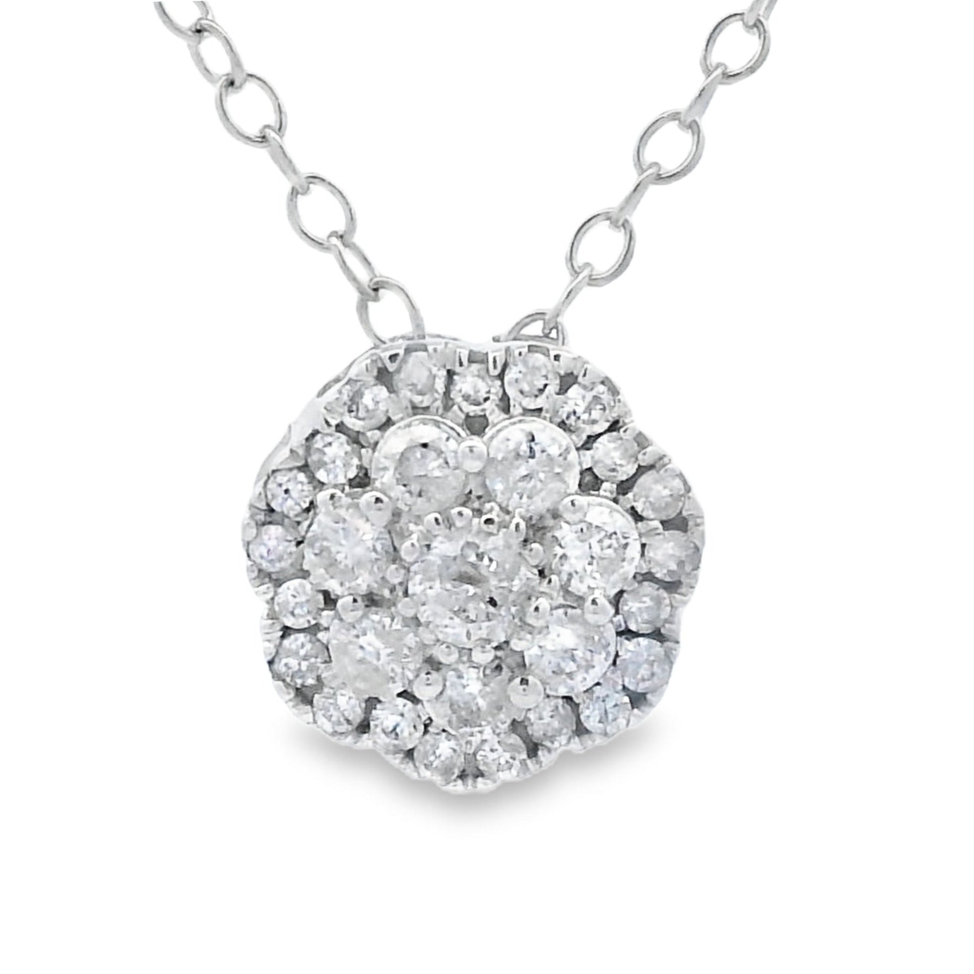 Natural .25ct Diamond Fashion Pendants 10KT White Gold by Bids.com