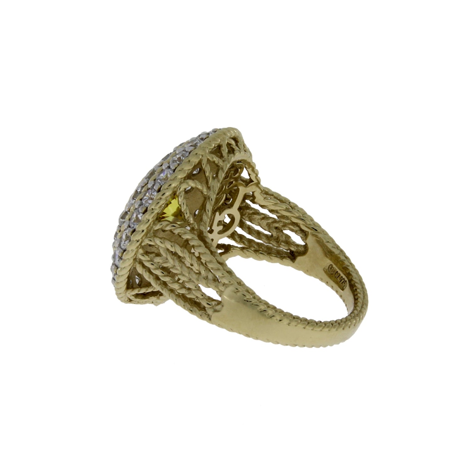 Natural Cubic Zirconium Ring Sterling Silver by Bids.com