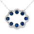Sapphire Diamond Fashion Pendants 14KT White Gold by Bids.com