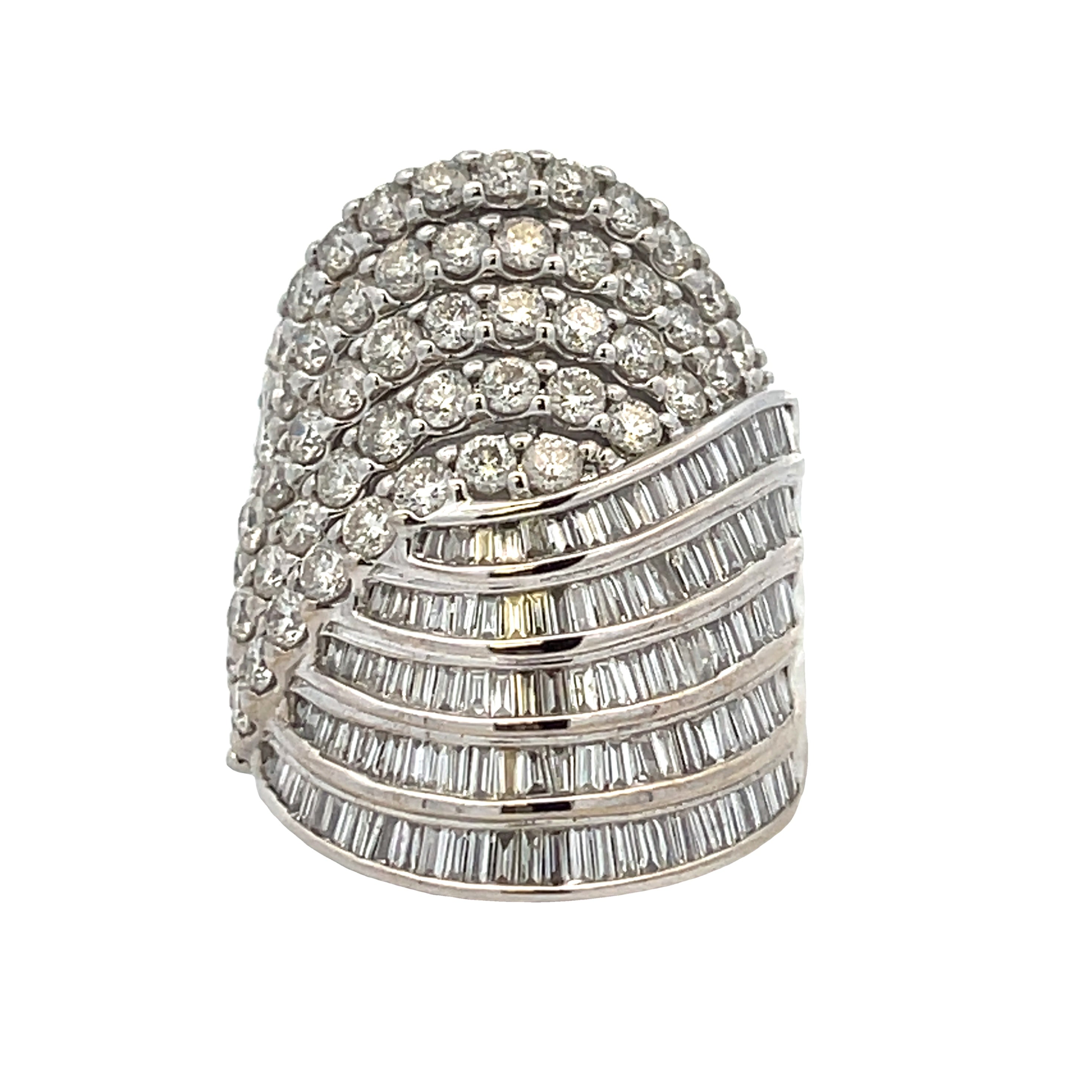 Natural 4.00ct Diamond Ring 10KT White Gold by Bids.com