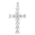 Moissanite Cross Religious Pendant Sterling Silver by Bids.com