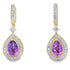 .88ct Amethyst Diamond Dangle Earrings 10KT Yellow Gold by Bids.com