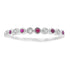 Sapphire Diamond stackable band set 14KT White Gold by Bids.com