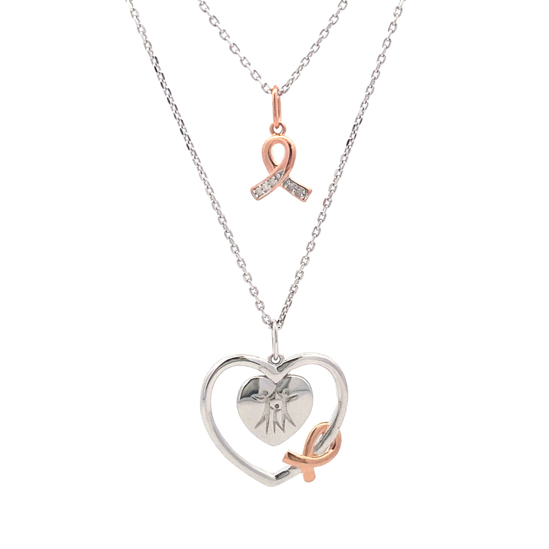 .02ct Diamond Heart Love Pendant Sterling Silver by Bids.com