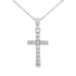 .11ct Diamond Cross Religious Pendant 14KT White Gold by Bids.com