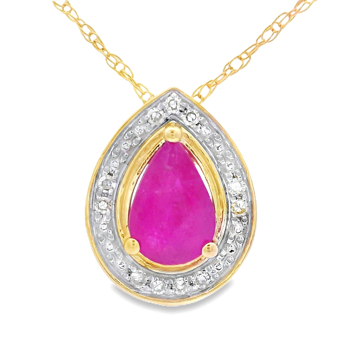 .53ct Ruby Diamond Fashion Pendants 10KT Yellow Gold by Bids.com