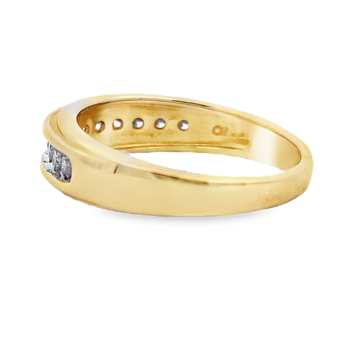 .38ct Diamond Wedding Band Ring 10KT Yellow Gold by Bids.com