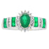 Genuine .80ct Emerald Diamond Ring 10KT White Gold by Bids.com